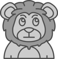 Embarrassed Line Filled Greyscale Icon vector