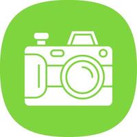 Camera Glyph Curve Icon vector