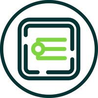 Endpoint Line Circle Icon vector
