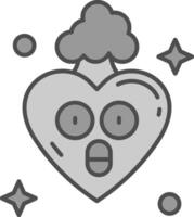 Exploding Line Filled Greyscale Icon vector