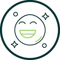 Smile Line Circle Icon vector