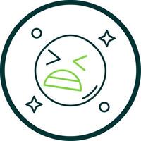 Anguish Line Circle Icon vector