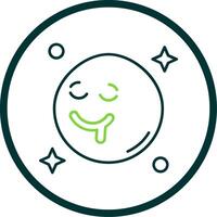 Drooling Line Circle Icon vector