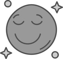 Relieved Line Filled Greyscale Icon vector