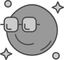 Cool Line Filled Greyscale Icon vector