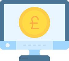 Pound Flat Light Icon vector