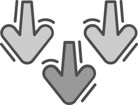 Decrease Line Filled Greyscale Icon vector