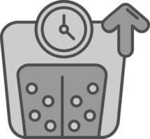 Weight Line Filled Greyscale Icon vector