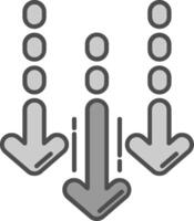 Decrease Line Filled Greyscale Icon vector