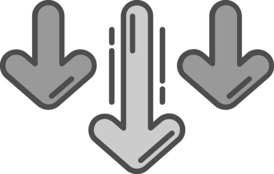 Decrease Line Filled Greyscale Icon vector