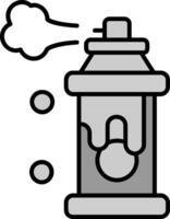 Spray Line Filled Greyscale Icon vector