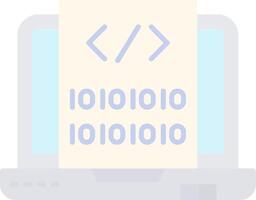 Code Flat Light Icon vector