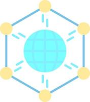 Network Flat Light Icon vector