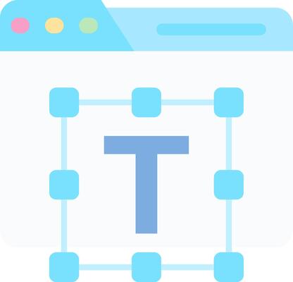 Typography Flat Light Icon