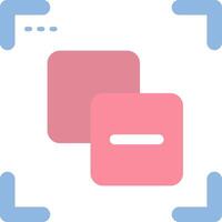 Substract Flat Light Icon vector