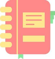 Notebook Flat Light Icon vector