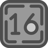 Sixteen Line Filled Greyscale Icon vector