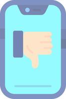 Dislike Flat Light Icon vector