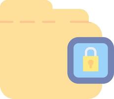 Locked Flat Light Icon vector