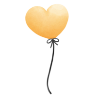 Yellow balloon watercolor png