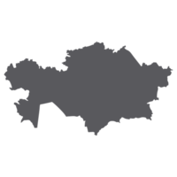 Kazakistan carta geografica. carta geografica di Kazakistan nel grigio colore png