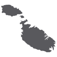 Malta map. Map of Malta in grey color png