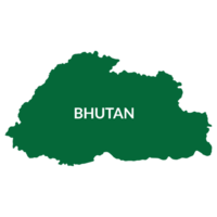 Bhutan map. Map of Bhutan in green color png