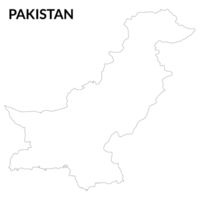 Pakistan kaart. kaart van Pakistan in wit kleur png
