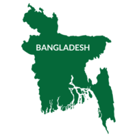 bangladesh carte. carte de bangladesh dans vert Couleur png
