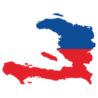 Map of Haiti with national flag of Haiti png