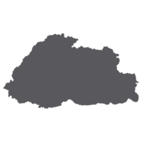bhutan carta geografica. carta geografica di bhutan nel grigio colore png