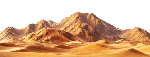 AI generated Textured sand dunes with intricate patterns on transparent background - stock png. png