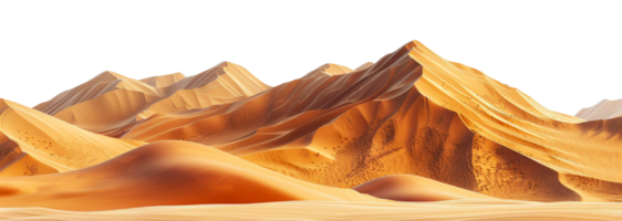 ai gerado texturizado areia dunas com intrincado padrões em transparente fundo - estoque png. png