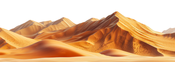 AI generated Textured sand dunes with intricate patterns on transparent background - stock png. png