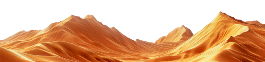 AI generated Textured sand dunes with intricate patterns on transparent background - stock png. png