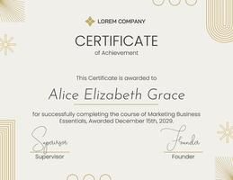 Minimalist Certificate (Landscape) template