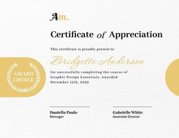 minimalist certificate template design ideas