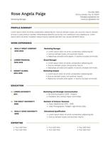 Minimalist Resume template