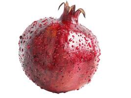 AI generated Pomegranate Fruit top view transparent background Freshness of juicy for Decoration Smoothie food menu photo