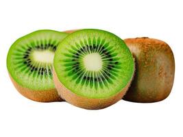 AI generated Kiwi Fruit top view transparent background Freshness of juicy for Decoration Smoothie food menu photo