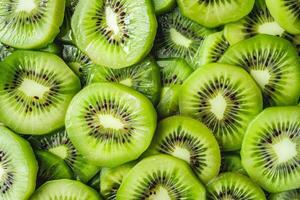 AI generated Kiwi Fruit background top view Freshness of juicy for Decoration Smoothie food menu photo