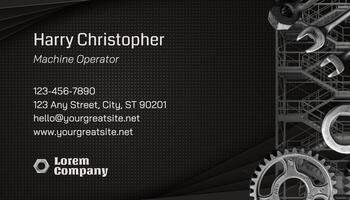 Industrial Business Cards (Horizontal) template