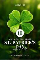 Minimalist Happy St Patrick's Pinterest Graphic template