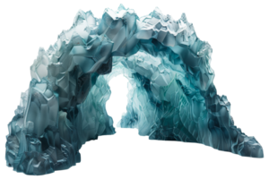 AI generated Abstract blue geode with layers and textured details on transparent background - stock png. png