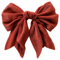 AI generated Red satin bow on transparent background - stock png. png