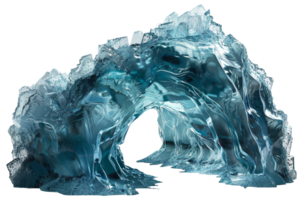 AI generated Abstract blue geode with layers and textured details on transparent background - stock png. png