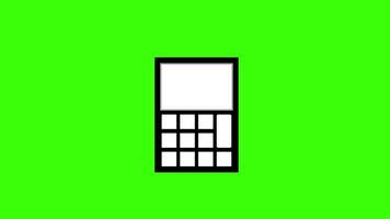 A calculator with buttons icon concept loop animation video with alpha channel