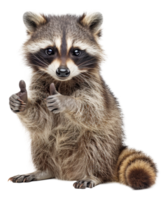 AI generated Inquisitive raccoon with a curious gaze on transparent background - stock png. png