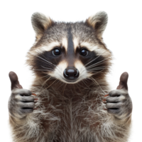 AI generated Inquisitive raccoon with a curious gaze on transparent background - stock png. png