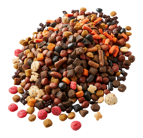 AI generated Assorted colorful dog treats for training and reward on transparent background - stock png. png